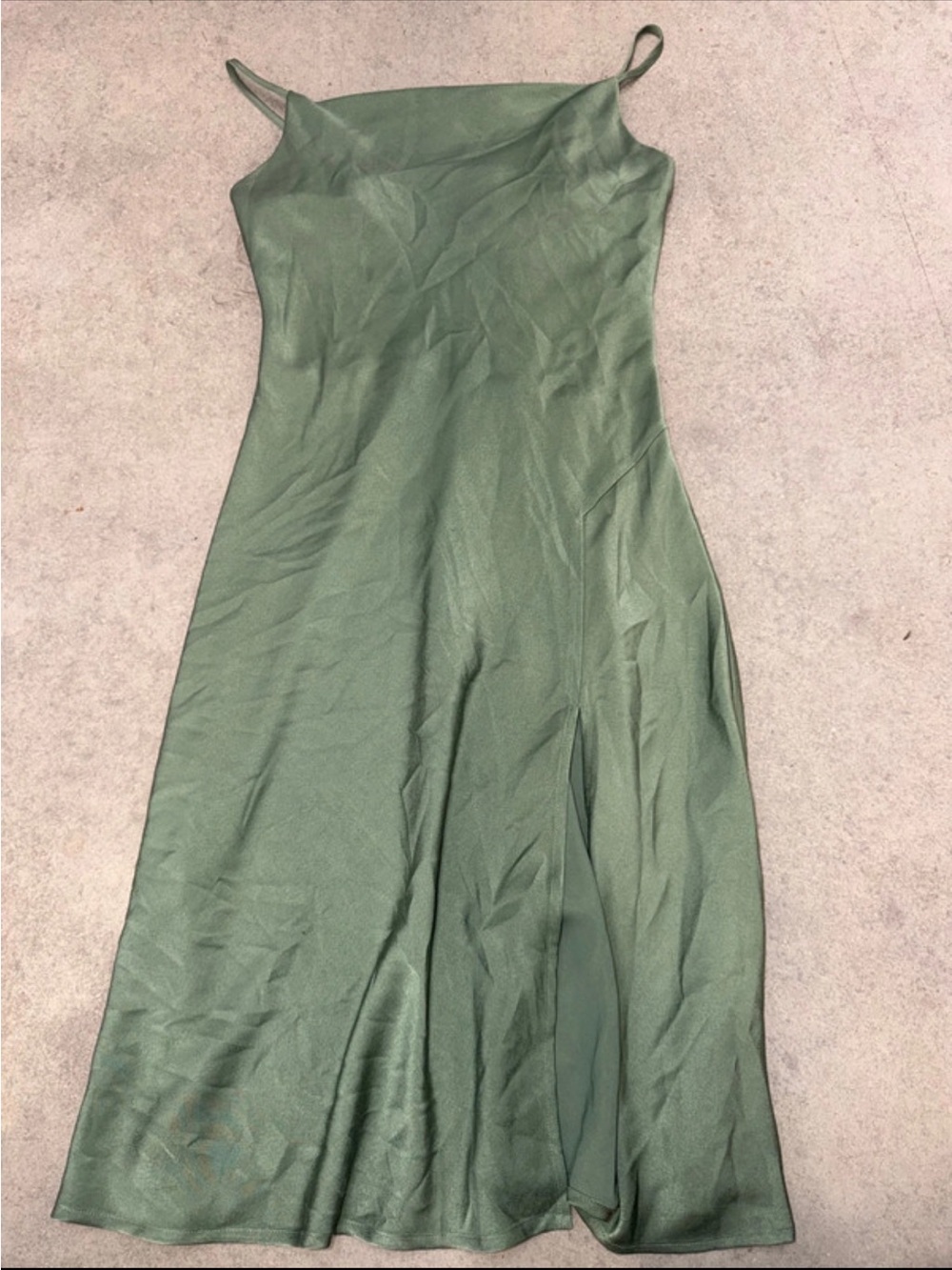 Altar'd State Sage Green Slip Midi Dress